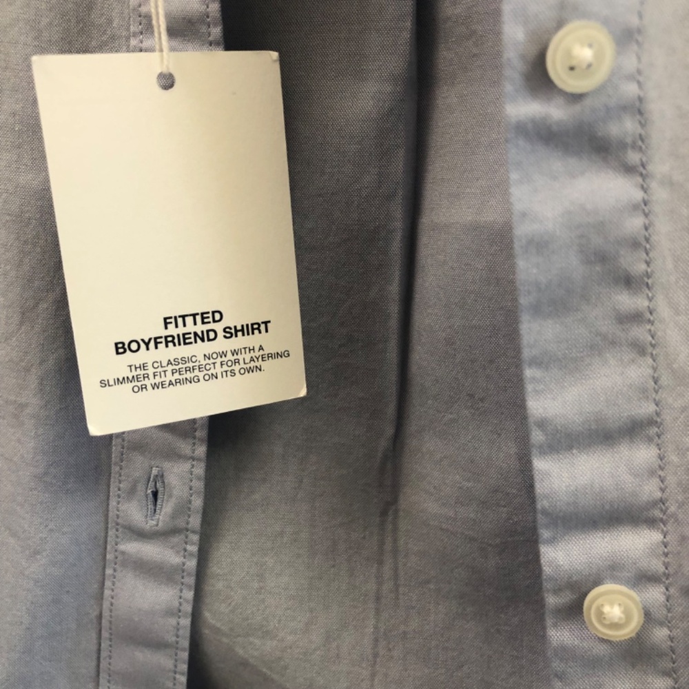 NWT Fitted Boyfriend Cotton Oxford Shirt/Blouse by GAP - Picture 4 of 13
